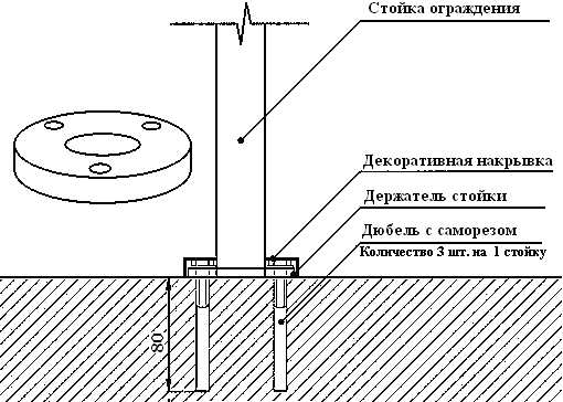 Something like this looks like a standard fastener for installing metal balusters for prefabricated railings
