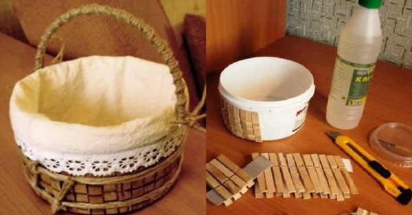 Waste to income - a basket from a plastic can