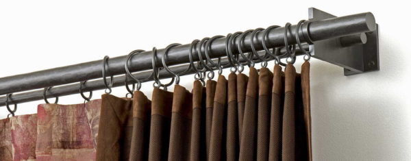 The most common type of curtain rods