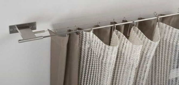String curtain rod suitable for light to medium fabrics