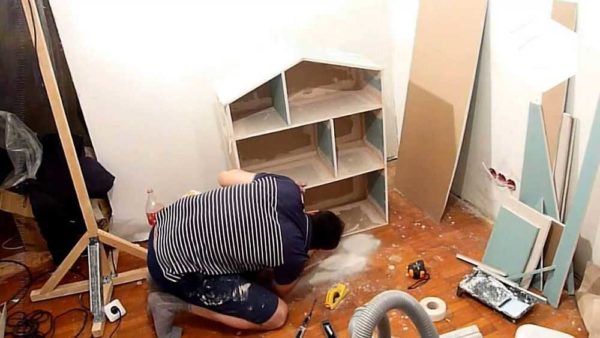 Plasterboard dollhouse - one of the possible options