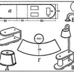Floor lamp for dolls made of cardboard