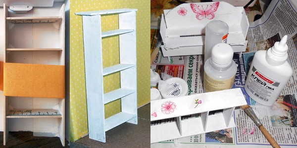 Making a toy bookshelf out of wooden rulers is easy