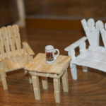 Armchair, table - can also be made from clothespins