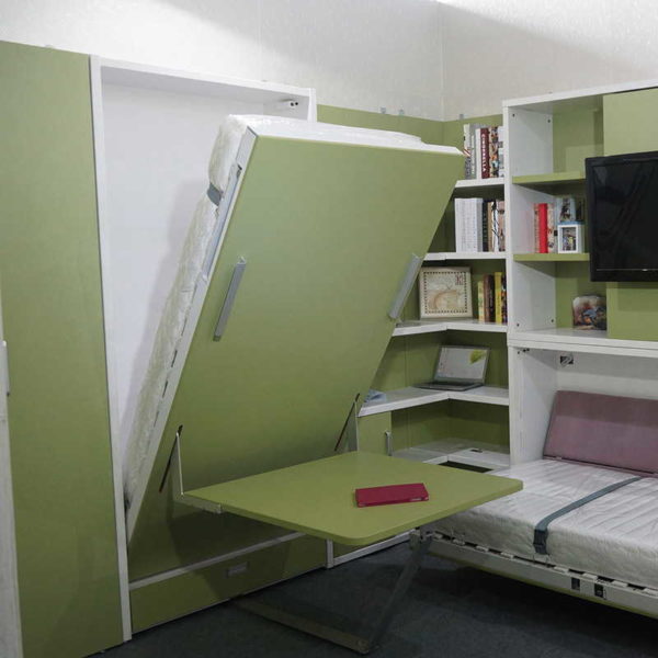 More concise execution, and a fixed table is not superfluous in a small room