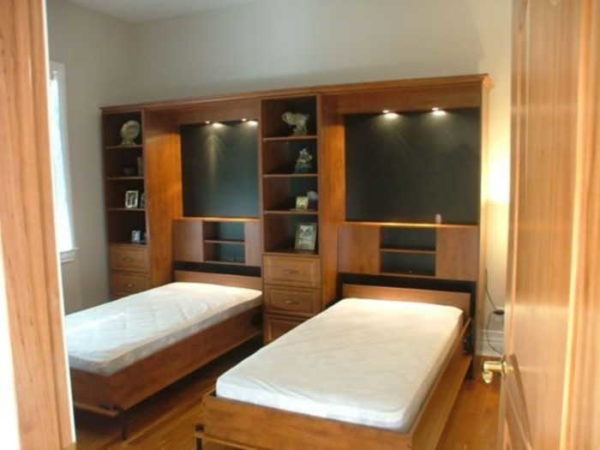 The idea of lighting and shelves is good. But you need to wire the wires in advance