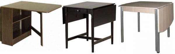 Folding table-book for a small kitchen in several versions