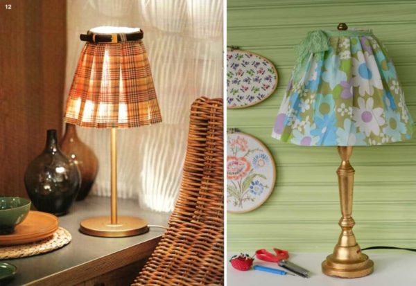 Put a table lamp in a skirt)))