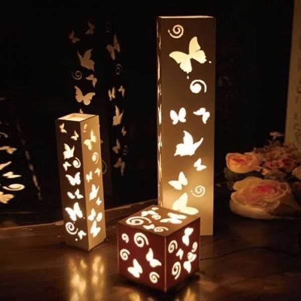 Make curly holes in thin plastic - a beautiful lampshade for a night lamp is ready. Get bored - you can do another