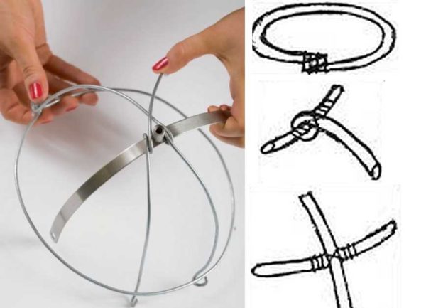 Techniques for creating a frame for a wire lampshade