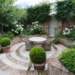 Beautifully designed backyard of a private courtyard
