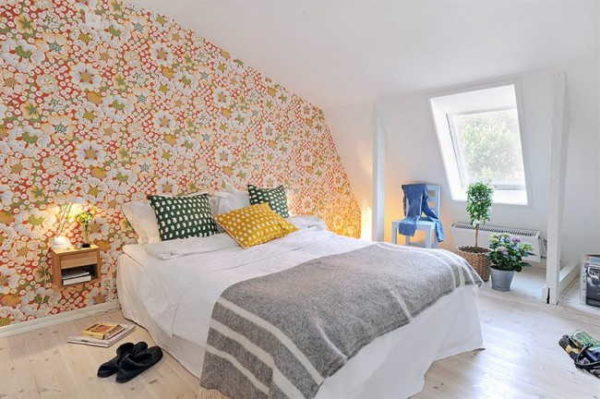 A well-known technique is the accent wall. A great way to distract attention from imperfect geometry