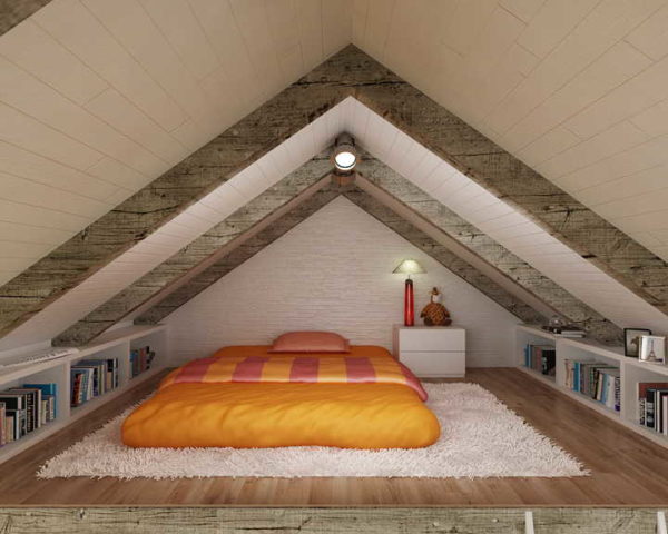 If the attic is an equipped attic, an overly complex interior will not work.