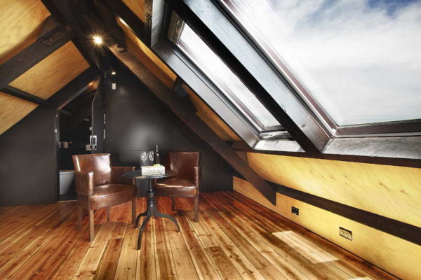 Modern design of the attic floor