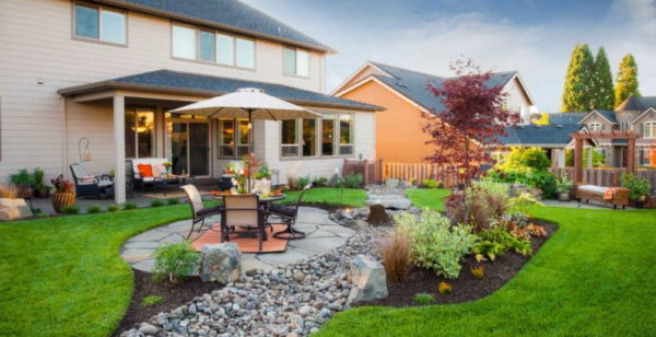 In this case, the central area is a recreation area and a lawn