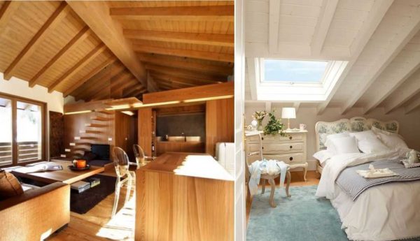 Living room, bedroom, study, nursery - this is a list of rooms that are made on the attic floor