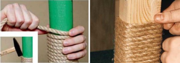 As it turned out, the rope must be knocked out with a hammer ...