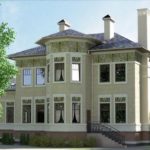 Rounding off the windows creates a more elaborate facade.