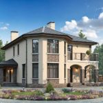 make an open terrace with columns and a large balcony on the second floor