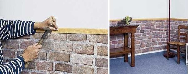 Imitation brick for interior decoration: the result of artistic endeavors