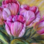 Bulky tulips. More complex technique, many details and multidirectional threads