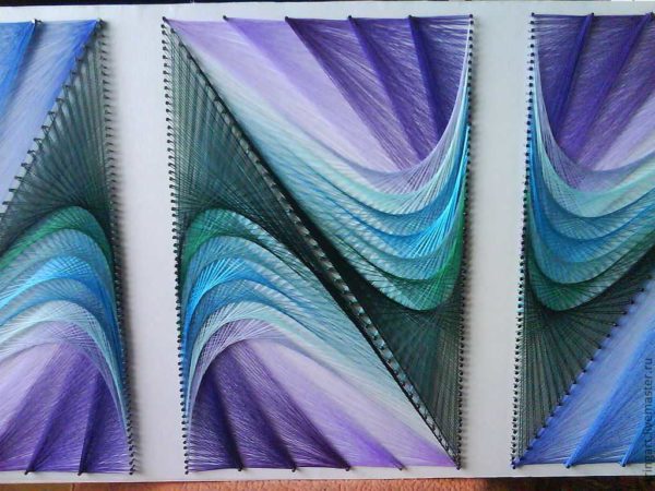Paintings from unusual materials: nails and threads ...
