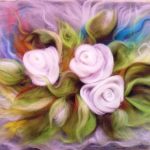 Felted paintings from wool for interior