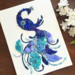 The magic peacock turned out from buttons