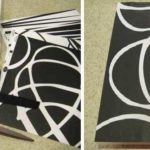 Find a clear graphic drawing, divide it into fragments, pull it over the base. A unique painting is ready for interior decoration