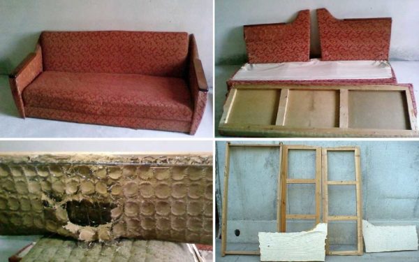 We disassemble the sofa