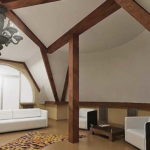 Even the support beams are not a drawback ... if you design the attic floor correctly