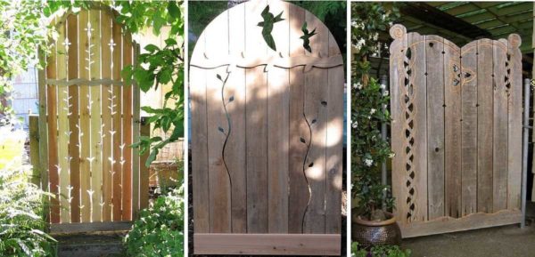 Make a couple of cutouts in the boards ... the original wooden gate is ready!