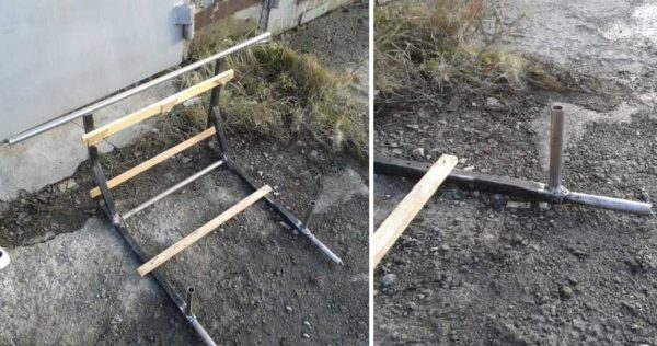 To make the distance between the posts the same, we use slats