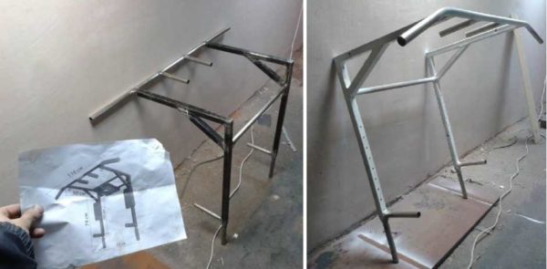 Add narrow grip holders, bend and paint