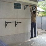 Two small wall bars: one for chin-ups, one for bench and angle bars