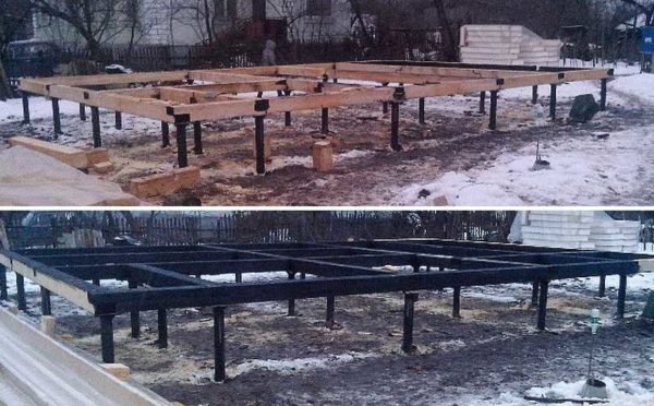 We fasten the timber to the heads and coat it with a protective compound