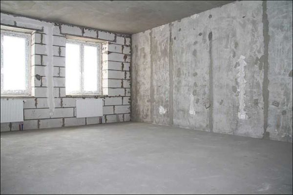 An apartment without finishing looks something like this
