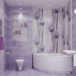 Lilac bathroom - floral ornaments are always in trend