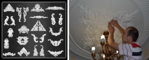 With such small details you can diversify the stucco decor