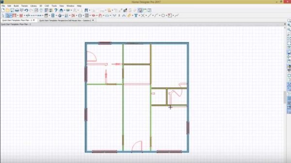 You can get the planning result in the form of a plan. Different types of walls and partitions are indicated in different colors