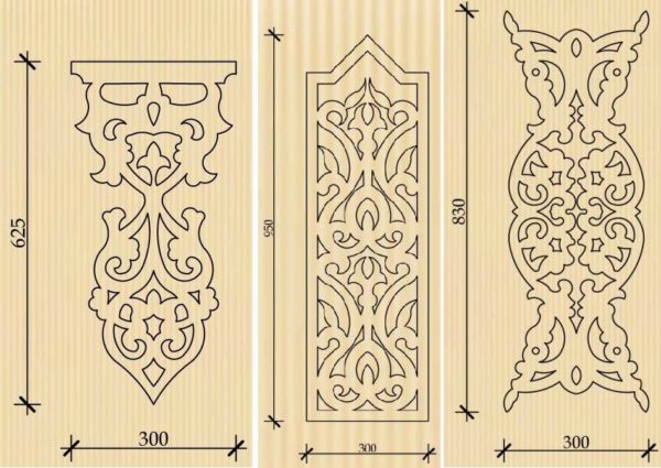 Towels or side patterns