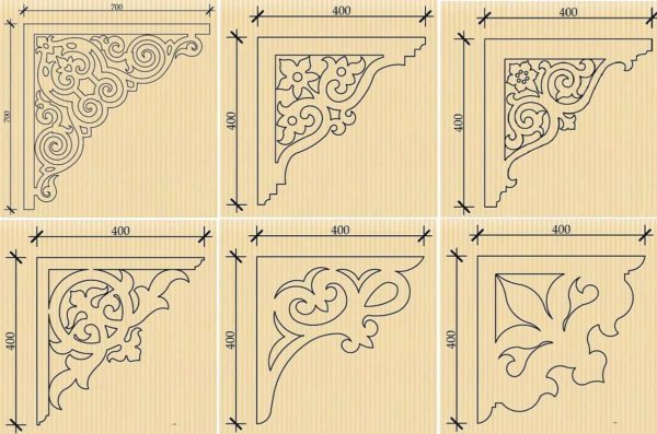 Patterns for decorating brackets