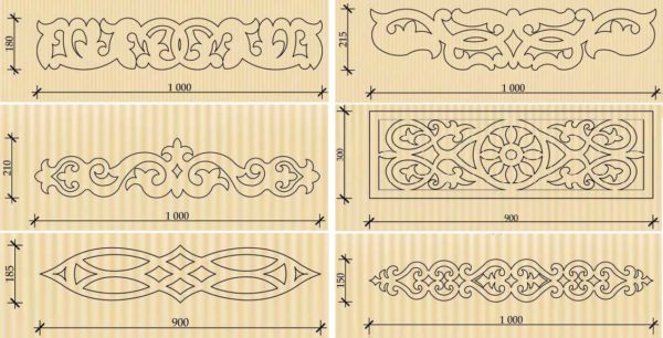 Schemes for cutting wood trims
