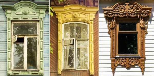 Overhead carved platbands are also interesting