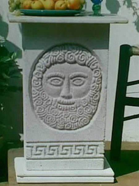 Not a very common technique: the drawing is copied onto a semi-dry block of concrete, then scraped out with chisels or spoons. The main thing is to be in time before the concrete becomes unyielding for processing.