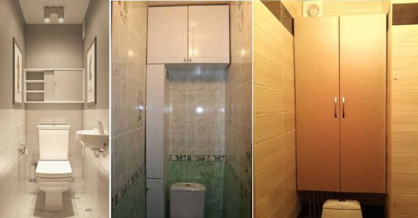 Wall cabinet above the toilet: heights and fronts are different ...