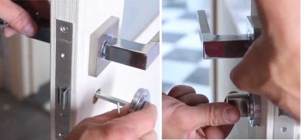 How to embed a lock into an interior door: installing a lock striker