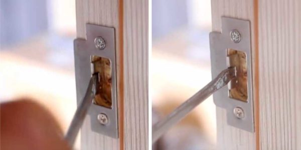 We remove the backlash of a closed door