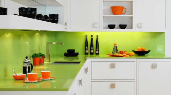 Optionally - a kitchen apron and a countertop