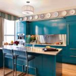 Blue-green ... a very unusual color for the kitchen